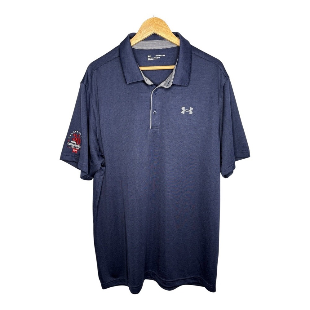 Under Armour Polo‎ Shirt Navy Blue Company Logo Men Size XXL NWT